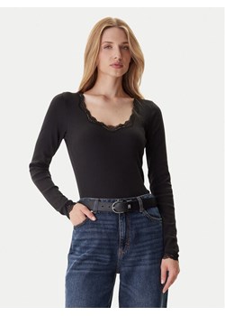 Tommy Hilfiger Bluzka UW0UW06071 Czarny Slim Fit ze sklepu MODIVO w kategorii Bluzki damskie - zdjęcie 186030733
