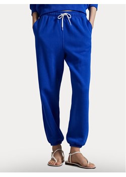 Polo Ralph Lauren Spodnie dresowe 211971700006 Niebieski Tapered Fit ze sklepu MODIVO w kategorii Spodnie damskie - zdjęcie 186030772