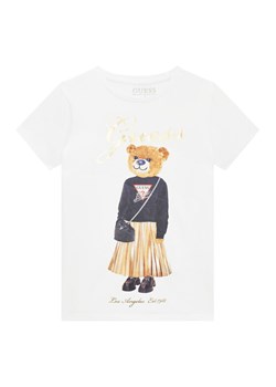 Guess T-Shirt J5BI39 J1314 Biały Regular Fit ze sklepu MODIVO w kategorii Bluzki dziewczęce - zdjęcie 186031350