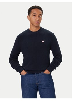 Guess Sweter M4BR30 Z3HM1 Granatowy Regular Fit ze sklepu MODIVO w kategorii Swetry męskie - zdjęcie 186031412