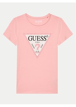 Guess T-Shirt J2YI51 K6YW1 Różowy Regular Fit ze sklepu MODIVO w kategorii Bluzki dziewczęce - zdjęcie 186031413