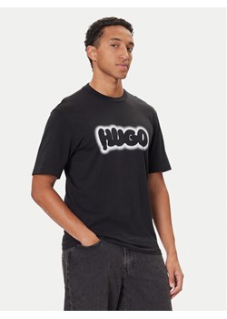 HUGO T-Shirt Nulibax 50549155 Czarny Regular Fit ze sklepu MODIVO w kategorii T-shirty męskie - zdjęcie 186031503