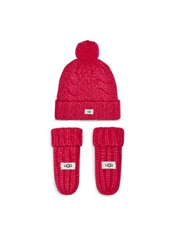 Ugg Zestaw Czapka i Rękawiczki K Infant Knit Set 22726 Różowy ze sklepu MODIVO w kategorii Czapki dziecięce - zdjęcie 186031803