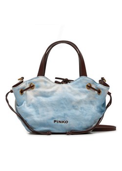 Pinko Torebka Pagoda Small Shopper PE 24 PLTT 102910 A1MB Błękitny ze sklepu MODIVO w kategorii Torby Shopper bag - zdjęcie 186032041