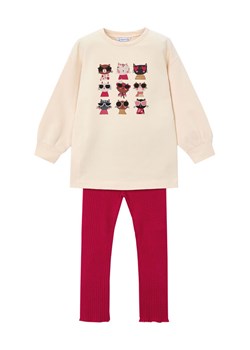 Mayoral Komplet bluza i legginsy 4722 Czerwony Regular Fit ze sklepu MODIVO w kategorii Komplety dziewczęce - zdjęcie 186032074