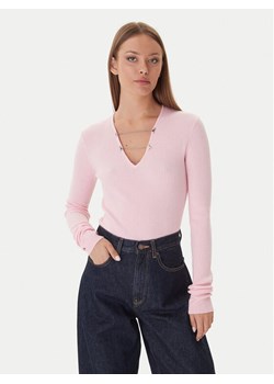 Patrizia Pepe Sweter 2K0331/K7S0-M555 Różowy Regular Fit ze sklepu MODIVO w kategorii Swetry damskie - zdjęcie 186032193