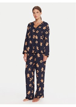Hunkemöller Piżama Gingerbread 302783 Czarny Regular Fit ze sklepu MODIVO w kategorii Piżamy damskie - zdjęcie 186032722