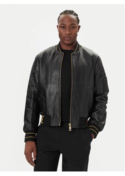 Versace Jeans Couture Kurtka skórzana 79GAVP06 CPPS3 Czarny Regular Fit ze sklepu MODIVO w kategorii Kurtki męskie - zdjęcie 186033120