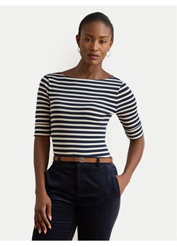 LAUREN RALPH LAUREN Bluzka 200980041002 Biały Slim Fit ze sklepu MODIVO w kategorii Bluzki damskie - zdjęcie 186033143