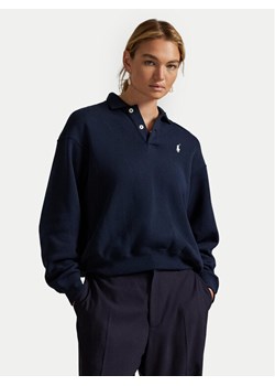 Polo Ralph Lauren Bluza 211971756001 Granatowy Relaxed Fit ze sklepu MODIVO w kategorii Bluzy damskie - zdjęcie 186033273