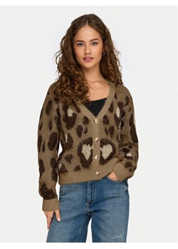 ONLY Kardigan Edelie 15353090 Brązowy Regular Fit ze sklepu MODIVO w kategorii Swetry damskie - zdjęcie 186033311
