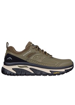 Buty męskie Skechers Relaxed Fit Arch Fit Road Walker Recon 237333OLBK - zielone ze sklepu streetstyle24.pl w kategorii Buty sportowe męskie - zdjęcie 186056621