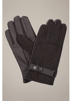 Rękawiczki Brązowe Skórzane z Wełną Touch Screen ze sklepu Lancerto S.A. w kategorii Rękawiczki męskie - zdjęcie 186056810