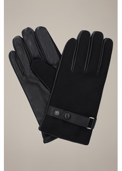 Rękawiczki Czarne Skórzane z Wełną Touch Screen ze sklepu Lancerto S.A. w kategorii Rękawiczki męskie - zdjęcie 186056811