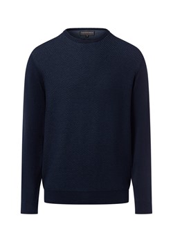 Finshley & Harding Sweter z zawartością kaszmiru Mężczyźni Bawełna granatowy wzorzysty ze sklepu vangraaf w kategorii Swetry męskie - zdjęcie 186057924