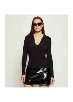 Patrizia Pepe Sweter | Slim Fit | z dodatkiem wełny ze sklepu Gomez Fashion Store w kategorii Swetry damskie - zdjęcie 186059311