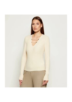 Patrizia Pepe Sweter | Slim Fit | z dodatkiem wełny ze sklepu Gomez Fashion Store w kategorii Swetry damskie - zdjęcie 186059312