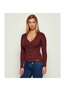 GUESS Kardigan JULIA | Slim Fit | z dodatkiem jedwabiu i kaszmiru - id: GJ255W000061L88 - marki Guess - 186059464 GUESS Kardigan JULIA | Slim Fit | z dodatkiem jedwabiu i kaszmiru ze sklepu Gomez Fashion Store w kategorii Swetry damskie - zdjęcie 186059464