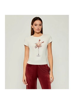 GUESS T-shirt TINI BOOTS ESPRESSO | Slim Fit ze sklepu Gomez Fashion Store w kategorii Bluzki damskie - zdjęcie 186059552