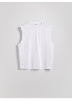 Reserved - Bawełniany tank top - biały ze sklepu Reserved w kategorii T-shirty męskie - zdjęcie 186069514