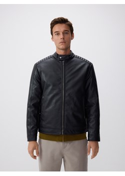 Reserved - Kurtka biker z imitacji skóry - czarny ze sklepu Reserved w kategorii Kurtki męskie - zdjęcie 186069540