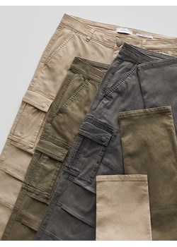 Reserved - Spodnie cargo slim - beżowy ze sklepu Reserved w kategorii Spodnie męskie - zdjęcie 186069830