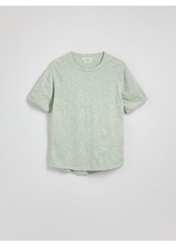 Reserved - Sweter z krótkim rękawem z dodatkiem lnu - jasnozielony ze sklepu Reserved w kategorii Swetry męskie - zdjęcie 186070903