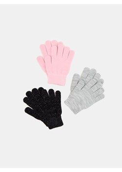 Sinsay - Rękawiczki 3 pack - różowy - id: 046FU-03X - marki Sinsay - 186081802 Sinsay - Rękawiczki 3 pack - różowy ze sklepu Sinsay w kategorii Rękawiczki dziecięce - zdjęcie 186081802