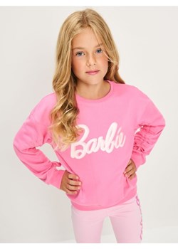 Sinsay - Bluza z marszczonymi rękawami Barbie - różowy ze sklepu Sinsay w kategorii Bluzy dziewczęce - zdjęcie 186081803