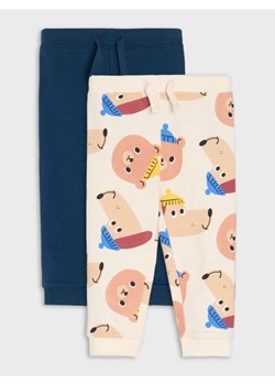 Sinsay - Spodnie regular ze wzorkiem 2 pack - kremowy ze sklepu Sinsay w kategorii Odzież dla niemowląt - zdjęcie 186081813