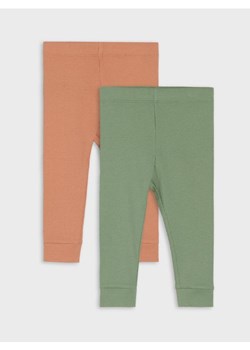 Sinsay - Prążkowane legginsy 2 pack - brązowy ze sklepu Sinsay w kategorii Odzież dla niemowląt - zdjęcie 186081881