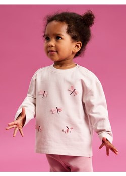 Sinsay - Koszulka z długimi rękawami - kremowy - id: 121FT-01X - marki Sinsay - 186082012 Sinsay - Koszulka z długimi rękawami - kremowy ze sklepu Sinsay w kategorii Kaftaniki i bluzki - zdjęcie 186082012