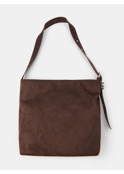 Sinsay - Torebka shopper z imitacji zamszu - brązowy - id: 153GK-88X - marki Sinsay - 186082092 Sinsay - Torebka shopper z imitacji zamszu - brązowy ze sklepu Sinsay w kategorii Torby Shopper bag - zdjęcie 186082092