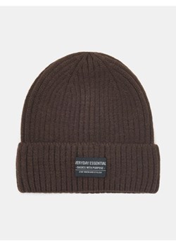 Sinsay - Prążkowana czapka beanie - brązowy ze sklepu Sinsay w kategorii Czapki zimowe męskie - zdjęcie 186082310