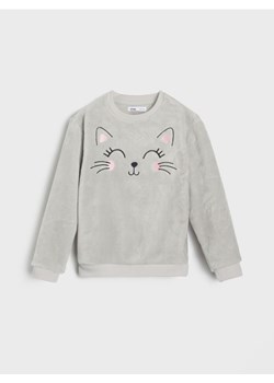 Sinsay - Bluza crewneck z haftem - szary - id: 298GQ-09X - marki Sinsay - 186082500 Sinsay - Bluza crewneck z haftem - szary ze sklepu Sinsay w kategorii Bluzy dziewczęce - zdjęcie 186082500