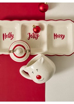 Sinsay - Ceramiczny kubek z pokrywką z motywem świątecznym - wielobarwny - id: 337GV-MLC - marki Sinsay - 186082553 Sinsay - Ceramiczny kubek z pokrywką z motywem świątecznym - wielobarwny ze sklepu Sinsay w kategorii Kubki - zdjęcie 186082553