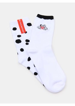 Sinsay - Skarpetki 2 pack 101 Dalmatians - biały ze sklepu Sinsay w kategorii Skarpetki damskie - zdjęcie 186082582