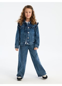 Sinsay - Jeansy wide leg z przeszyciami - granatowy - id: 380EW-59J - marki Sinsay - 186082634 Sinsay - Jeansy wide leg z przeszyciami - granatowy ze sklepu Sinsay w kategorii Spodnie dziewczęce - zdjęcie 186082634