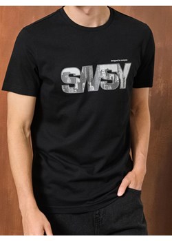 Sinsay - Koszulka z nadrukiem - czarny ze sklepu Sinsay w kategorii T-shirty męskie - zdjęcie 186083190