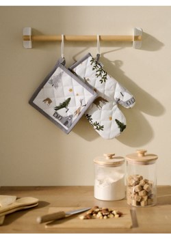 Sinsay - Rękawica kuchenna 2 pack w świąteczny wzór - szary ze sklepu Sinsay w kategorii Fartuchy kuchenne - zdjęcie 186083310
