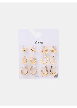 Sinsay - Kolczyki 6 pack - złoty - id: 641GU-GLD - marki Sinsay - 186083314 Sinsay - Kolczyki 6 pack - złoty ze sklepu Sinsay w kategorii Kolczyki - zdjęcie 186083314