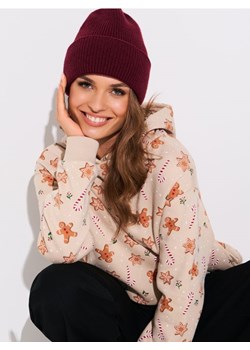 Sinsay - Bluza w świąteczny wzór - beżowy ze sklepu Sinsay w kategorii Bluzy damskie - zdjęcie 186083323