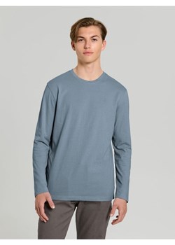 Sinsay - Bawełniana koszulka z długimi rękawami - niebieski ze sklepu Sinsay w kategorii T-shirty męskie - zdjęcie 186083332