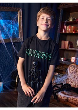 Sinsay - Świecąca w ciemności koszulka z napisem - czarny ze sklepu Sinsay w kategorii T-shirty chłopięce - zdjęcie 186083394