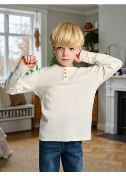 Sinsay - Bawełniana koszulka - kremowy ze sklepu Sinsay w kategorii T-shirty chłopięce - zdjęcie 186083633