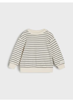 Sinsay - Bawełniana bluza w paski - kremowy - id: 814FW-01X - marki Sinsay - 186083681 Sinsay - Bawełniana bluza w paski - kremowy ze sklepu Sinsay w kategorii Bluzy i swetry - zdjęcie 186083681