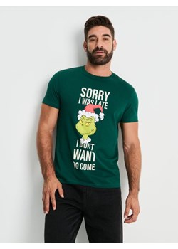 Sinsay - Koszulka z krótkim rękawem Grinch - zielony ze sklepu Sinsay w kategorii T-shirty męskie - zdjęcie 186083693