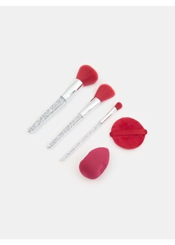 Sinsay - Zestaw pędzli do makijażu 5 pack - czerwony ze sklepu Sinsay w kategorii Pędzle do makijażu - zdjęcie 186083720