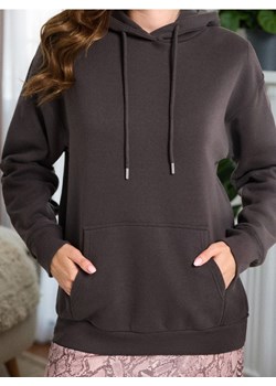 Sinsay - Gładka bluza z kapturem basic - szary ze sklepu Sinsay w kategorii Bluzy damskie - zdjęcie 186083741