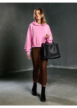 Sinsay - Bluza hoodie z haftowanym napisem - różowy - id: 833EX-30X - marki Sinsay - 186083753 Sinsay - Bluza hoodie z haftowanym napisem - różowy ze sklepu Sinsay w kategorii Bluzy damskie - zdjęcie 186083753